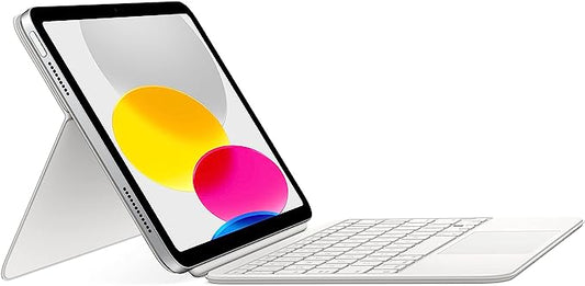 Apple Magic Keyboard Folio: iPad Keyboard and case for iPad (10th Generation), Detachable Two-Piece Design That attaches magnetically, Built-in trackpad, US English – White