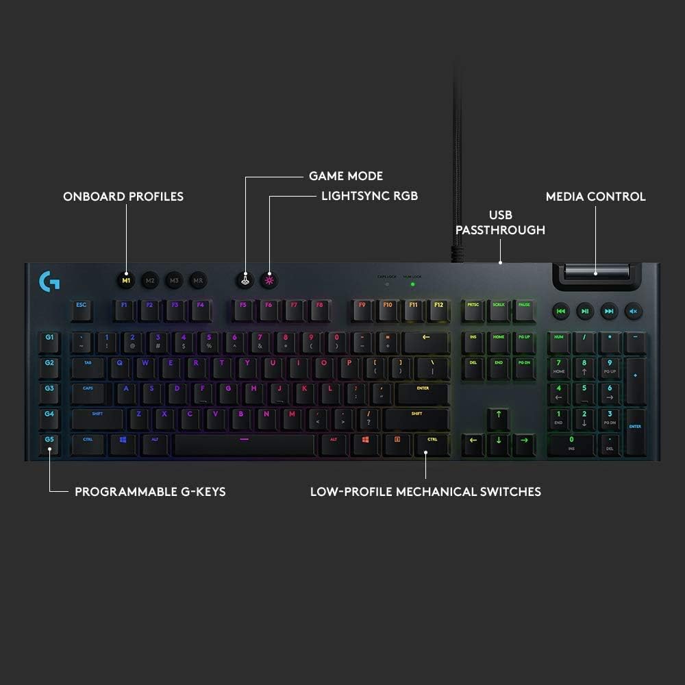 Logitech G G815 RGB Mechanical Gaming Keyboard - Tactile