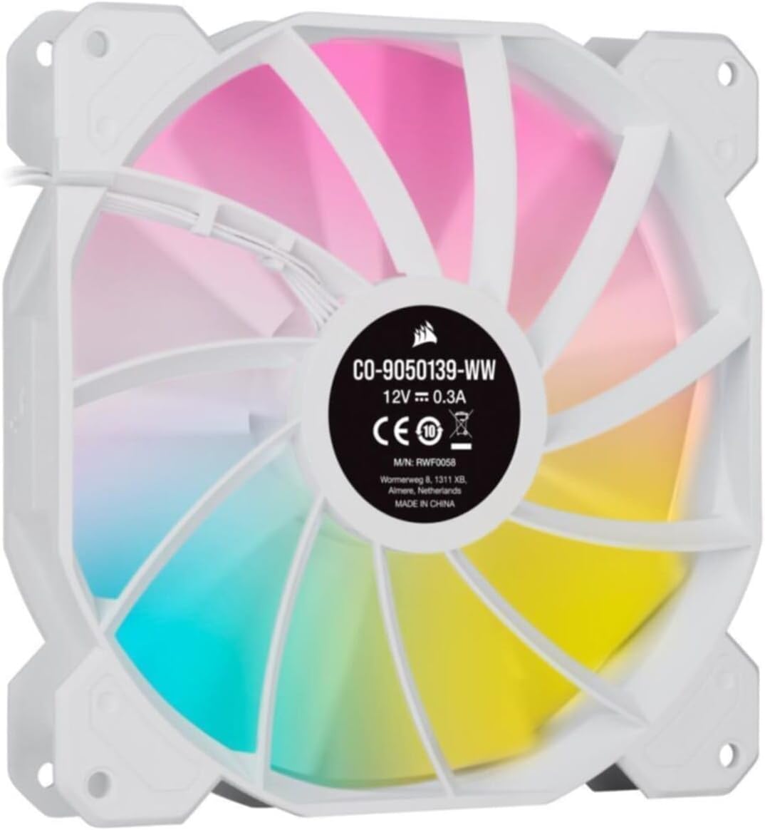 CORSAIR iCUE SP140 RGB Elite Performance 140mm White PWM Dual Fan Kit with Lighting Node CORE