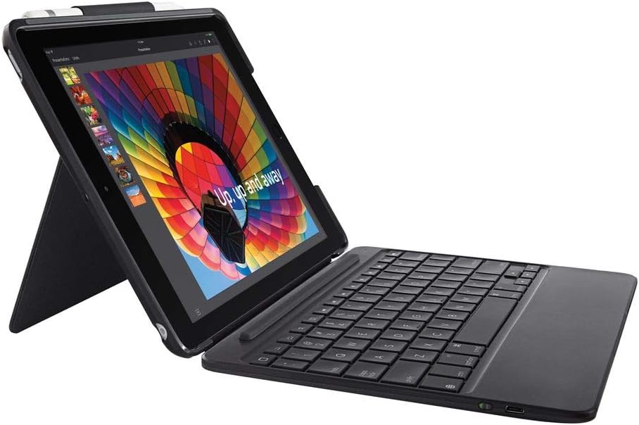 Logitech Slim Combo Case with Detachable Backlit Bluetooth Keyboard for iPad