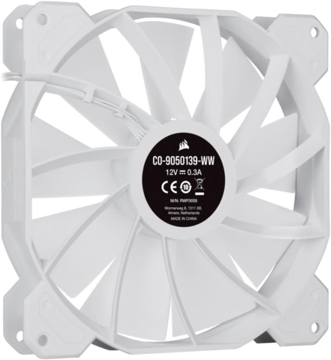 CORSAIR iCUE SP140 RGB Elite Performance 140mm White PWM Dual Fan Kit with Lighting Node CORE