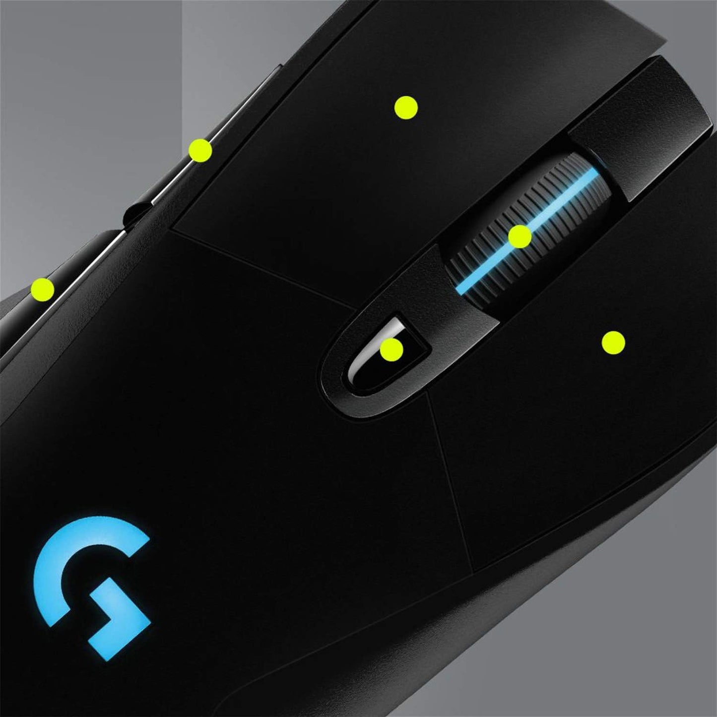 Logitech G703 Lightspeed Wireless Gaming Mouse W/Hero 25K Sensor, PowerPlay Compatible, Lightsync RGB, Lightweight 95G+10G Optional, 100-25, 600 DPI, Rubber Side Grips - Black