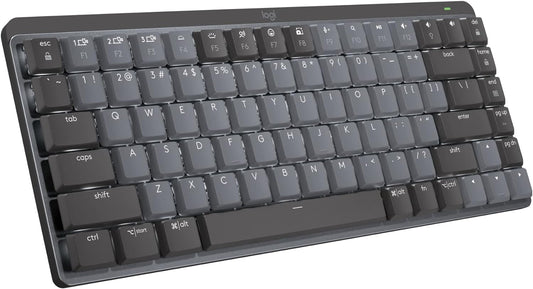 Logitech MX Mechanical Mini Wireless Illuminated Keyboard, Clicky Switches, Backlit, Bluetooth, USB-C, macOS, Windows, Linux, iOS, Android, Metal