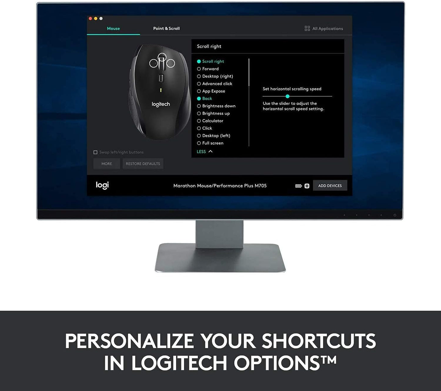 Logitech M705 Wireless Marathon Mouse Black