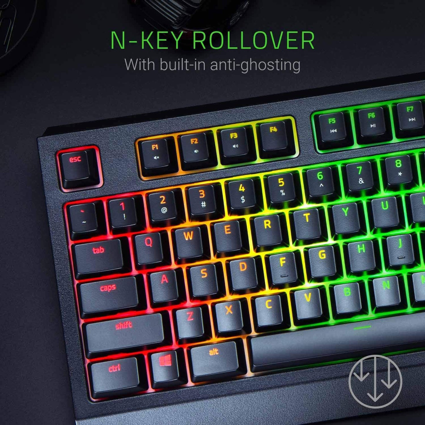 Razer BlackWidow Wired Gaming Mechanical Green Switch Keyboard with Chroma RGB Lighting