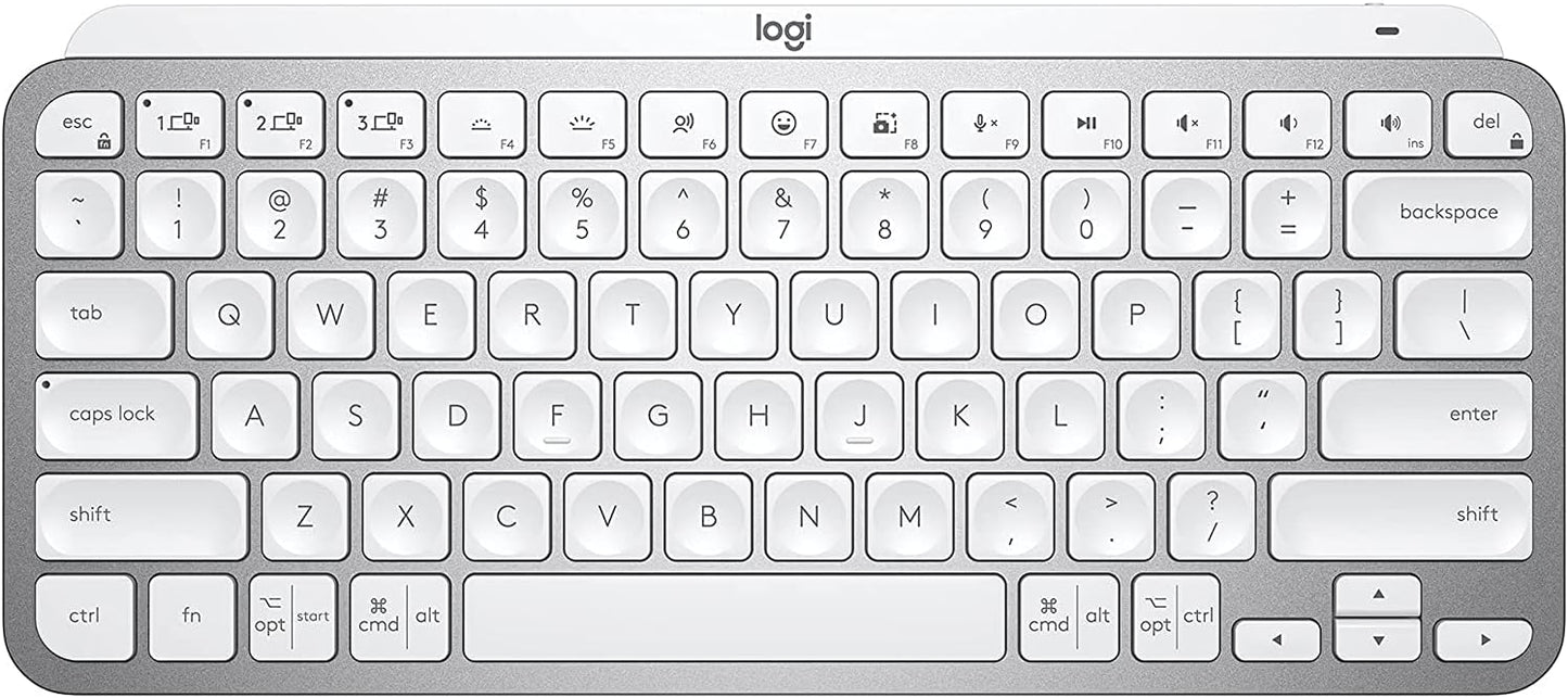 Logitech MX Keys Mini Minimalist Wireless Illuminated Keyboard Pale Gray