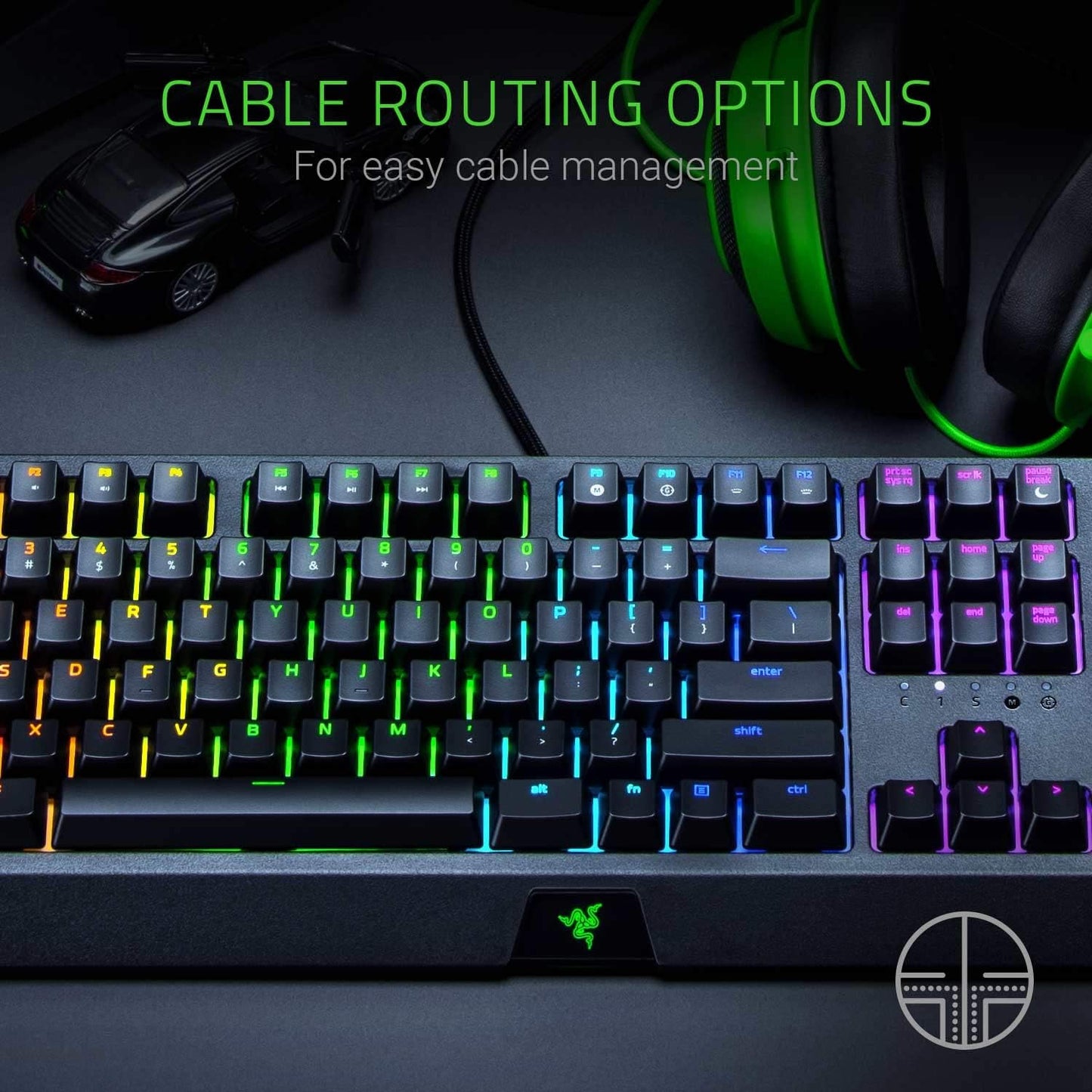 Razer BlackWidow Wired Gaming Mechanical Green Switch Keyboard with Chroma RGB Lighting