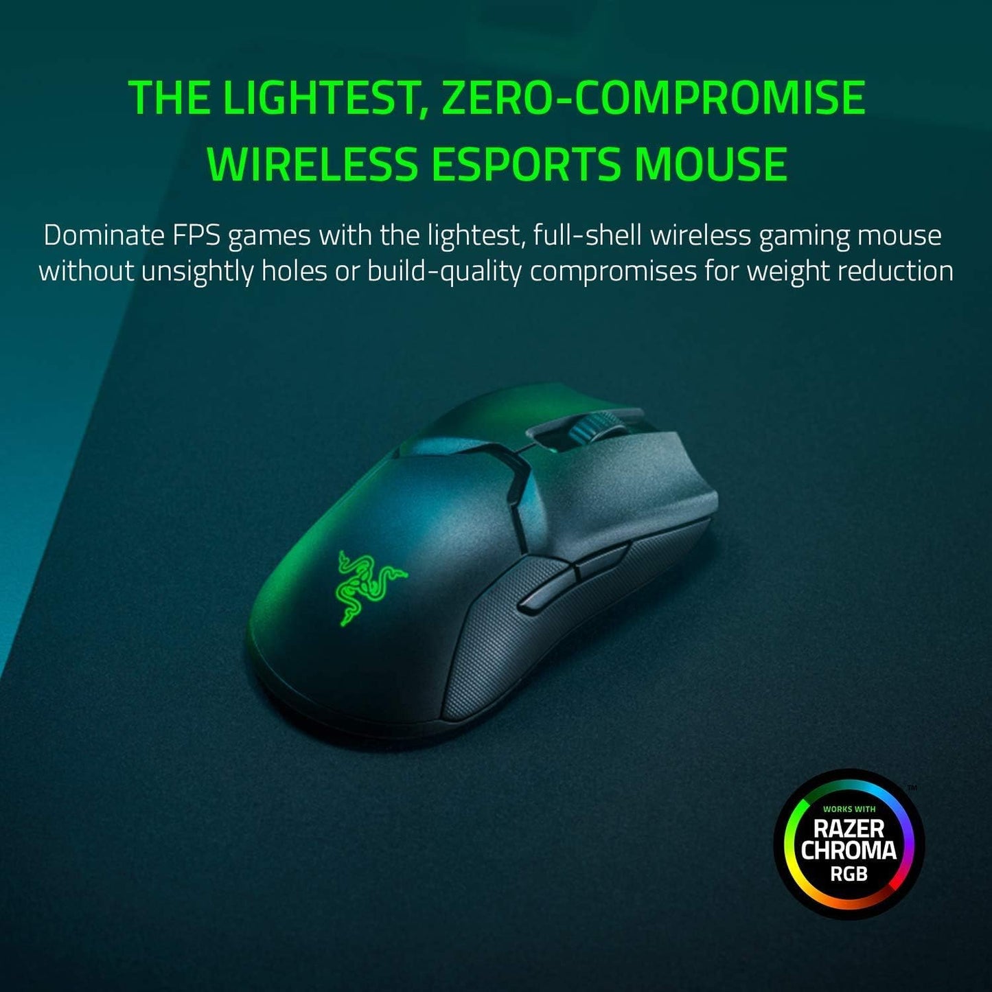 Razer Viper Ultimate Hyperspeed Lightest Wireless Gaming Mouse & RGB Charging Dock