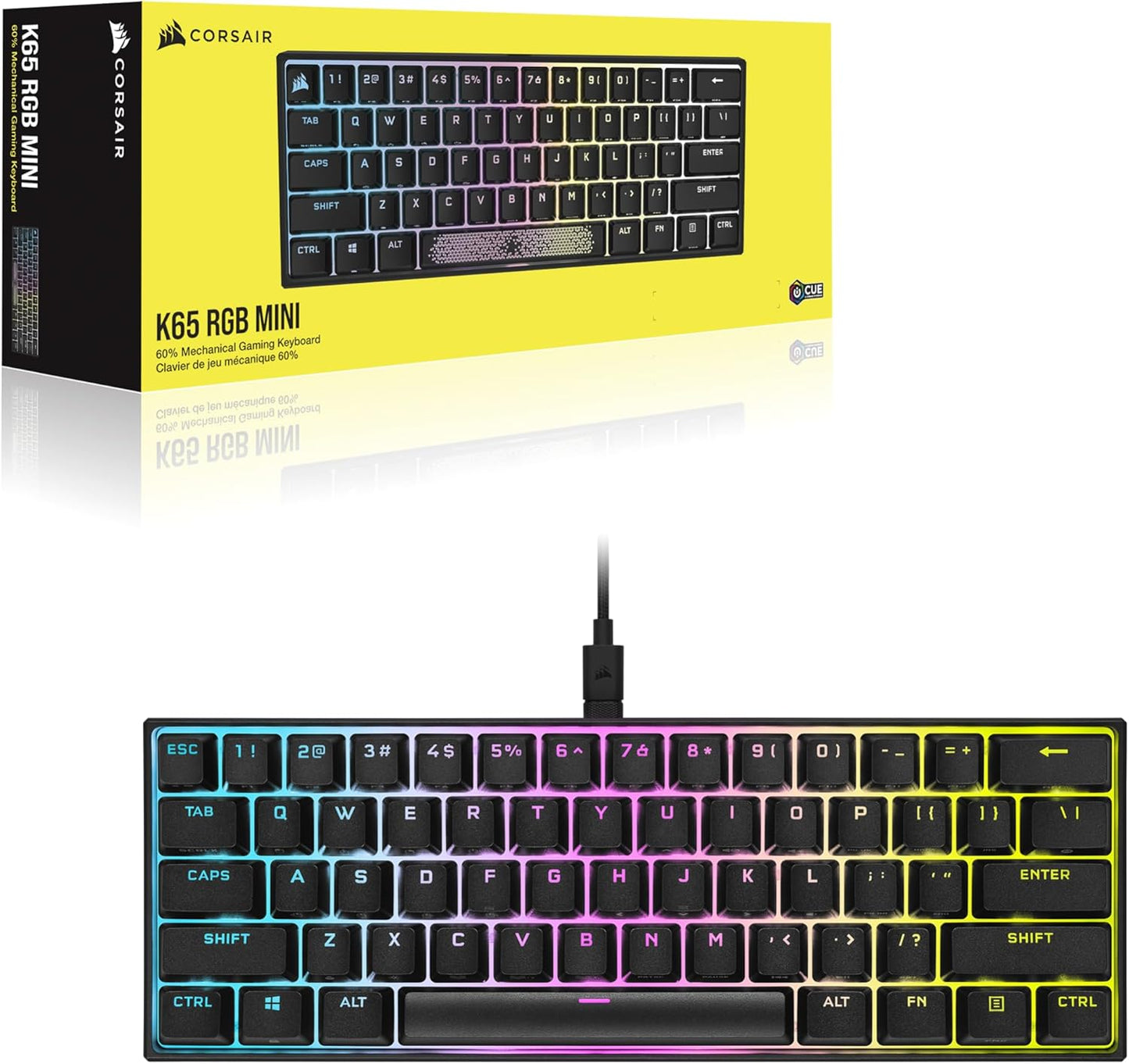 Corsair K65 RGB Mini 60% Mechanical Gaming Keyboard