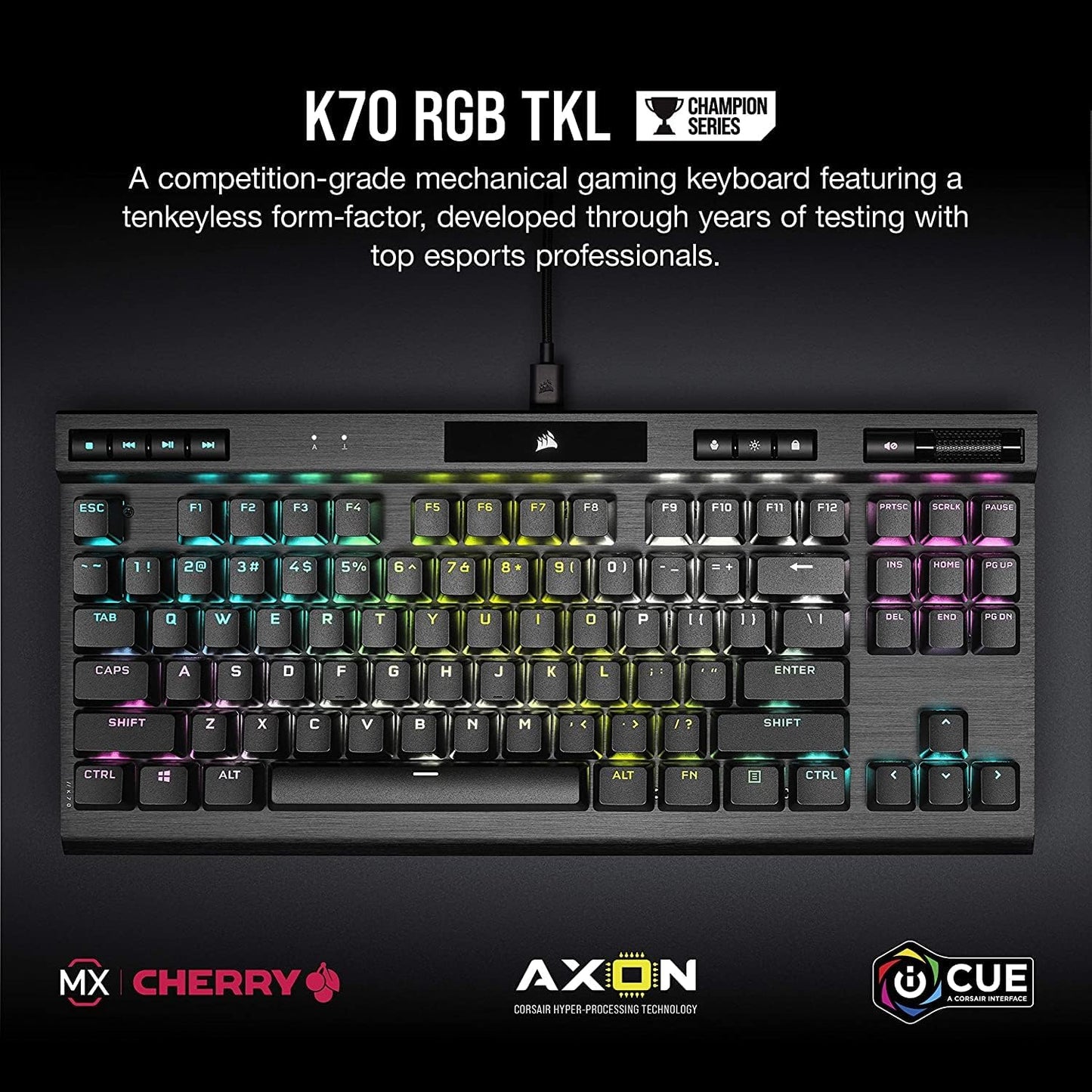 Corsair K70 RGB TKL Champion Series Mechanical Gaming Keyboard