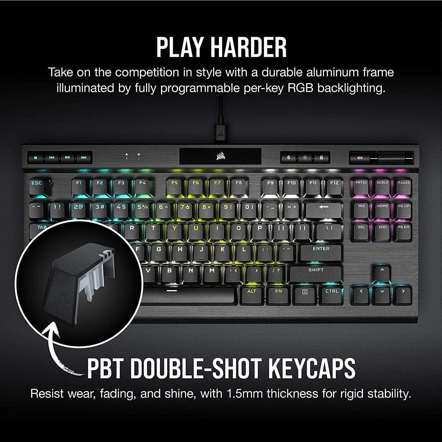 Corsair K70 RGB TKL Champion Series Mechanical Gaming Keyboard