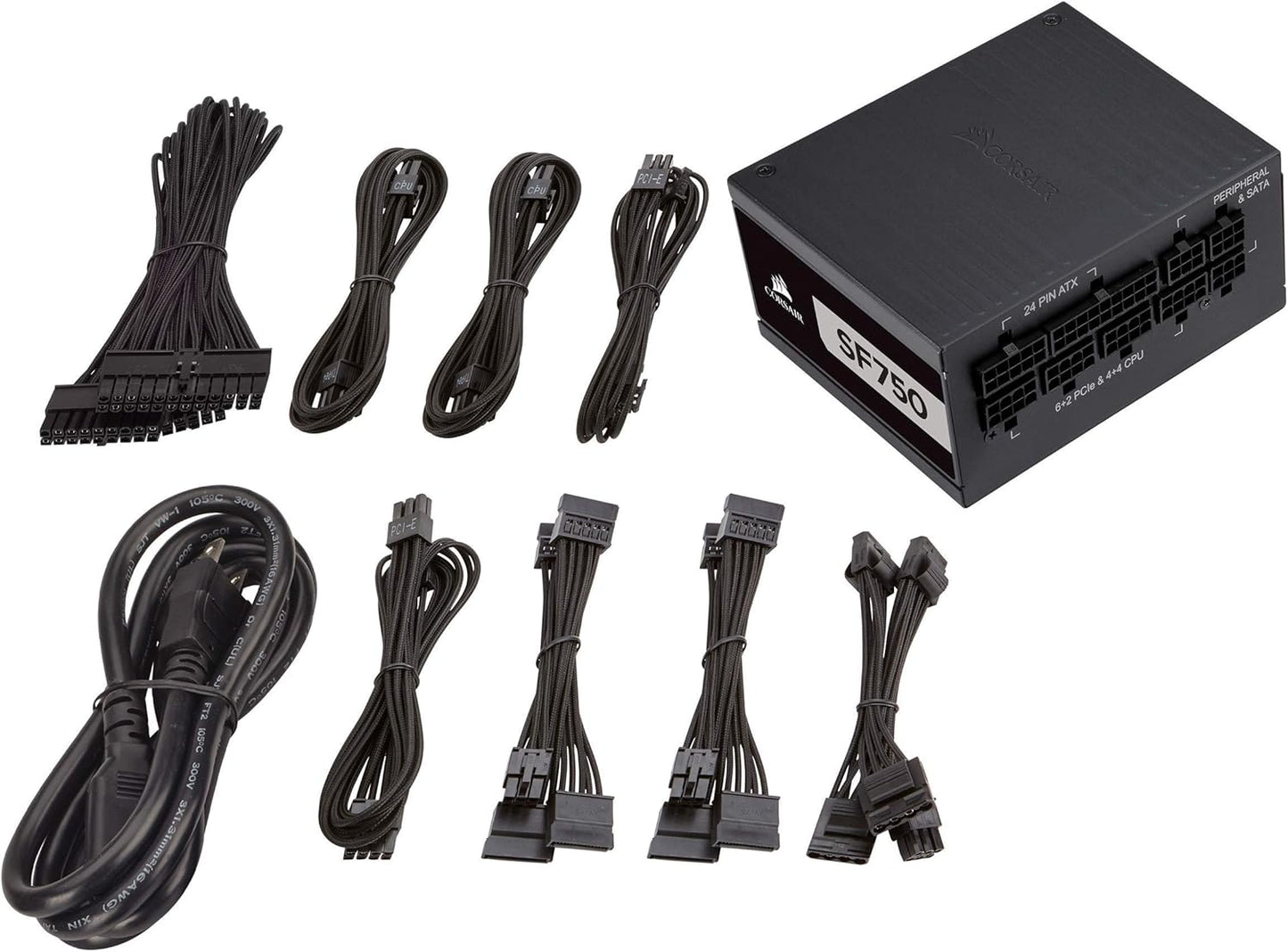 CORSAIR SF750, 750 Watt, SFX, 80+ Platinum Certified, Fully Modular Power Supply